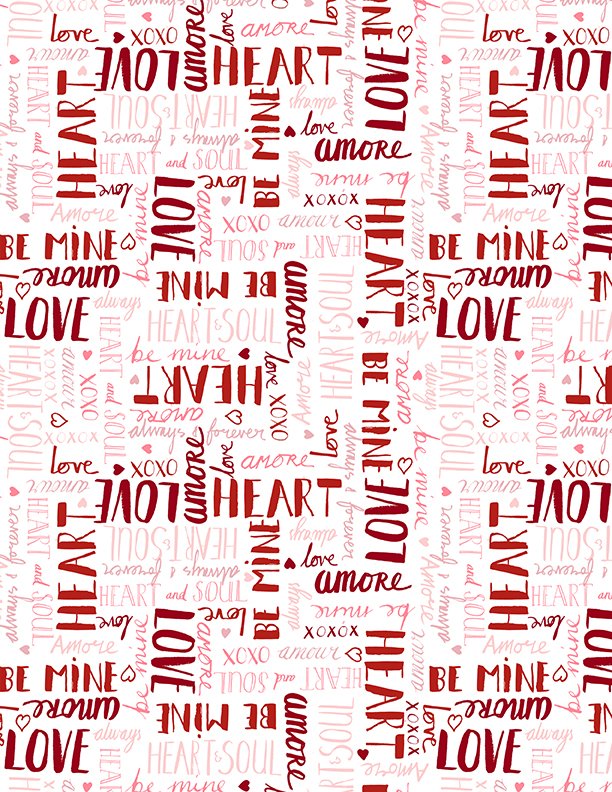 Happy Hearts White Words
