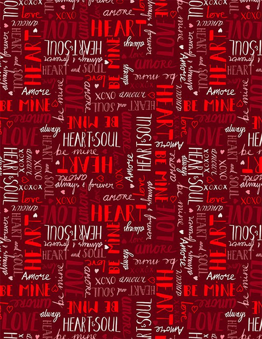 Happy Hearts Red Words
