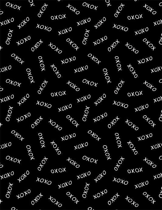 Happy Hearts Black XOXO