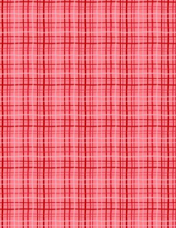 Happy Hearts Red Plaid
