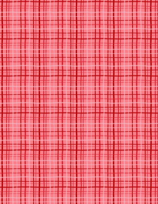 Happy Hearts Red Plaid