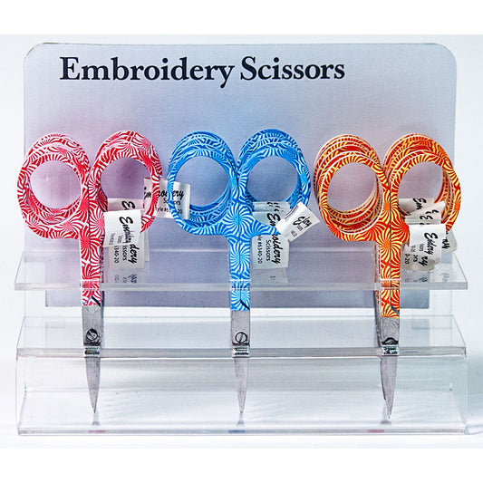 Emb Scissor 3½ W/Optical Swirl EACH