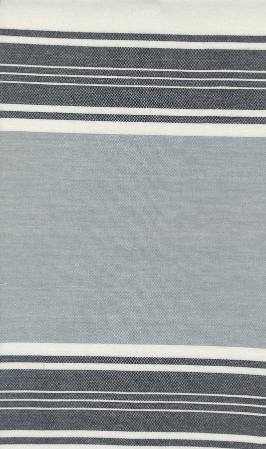 18" Easy Living Silver Black Stripe Toweling