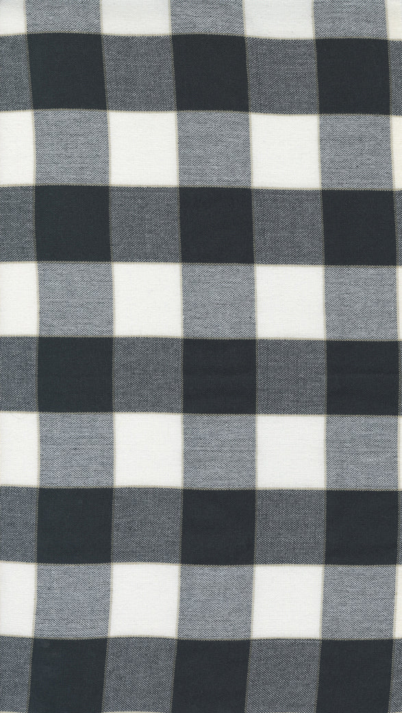 18" Easy Living Black White Check Toweling