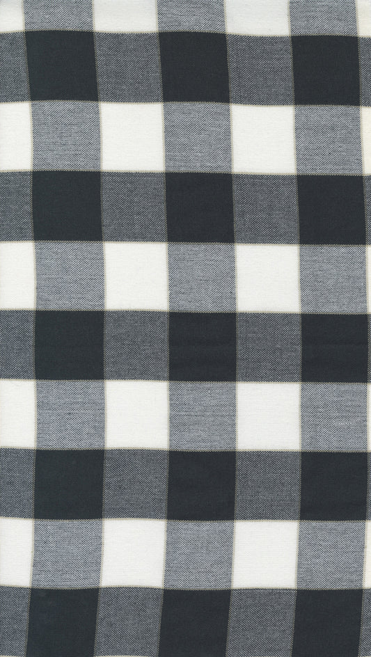 18" Easy Living Black White Check Toweling