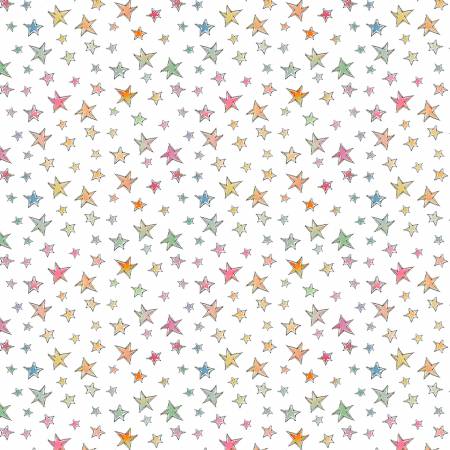 Sweet World White Stars Allover
