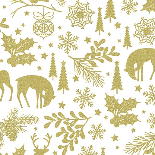 Holiday Sparkle Ivory Holiday Forest