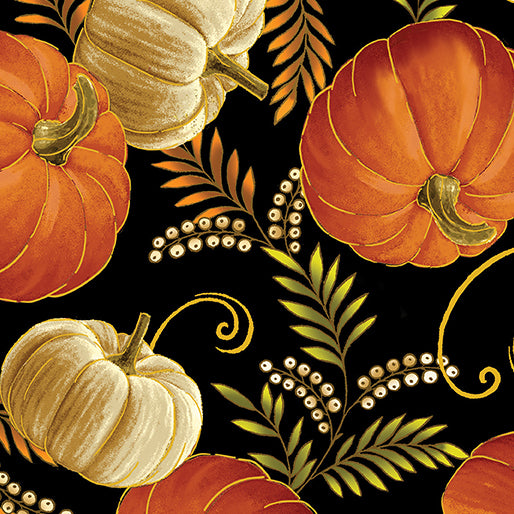 Pumpkin Harvest Flannel Black