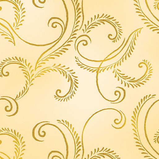 Harvest Scroll Flannel Ecru