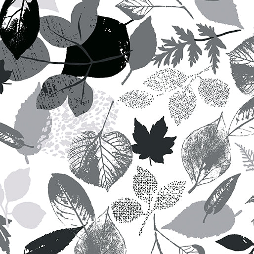 Great Outdoors Falling Leaves White
