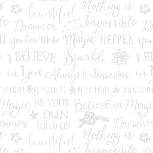 Dreamers Words White on White