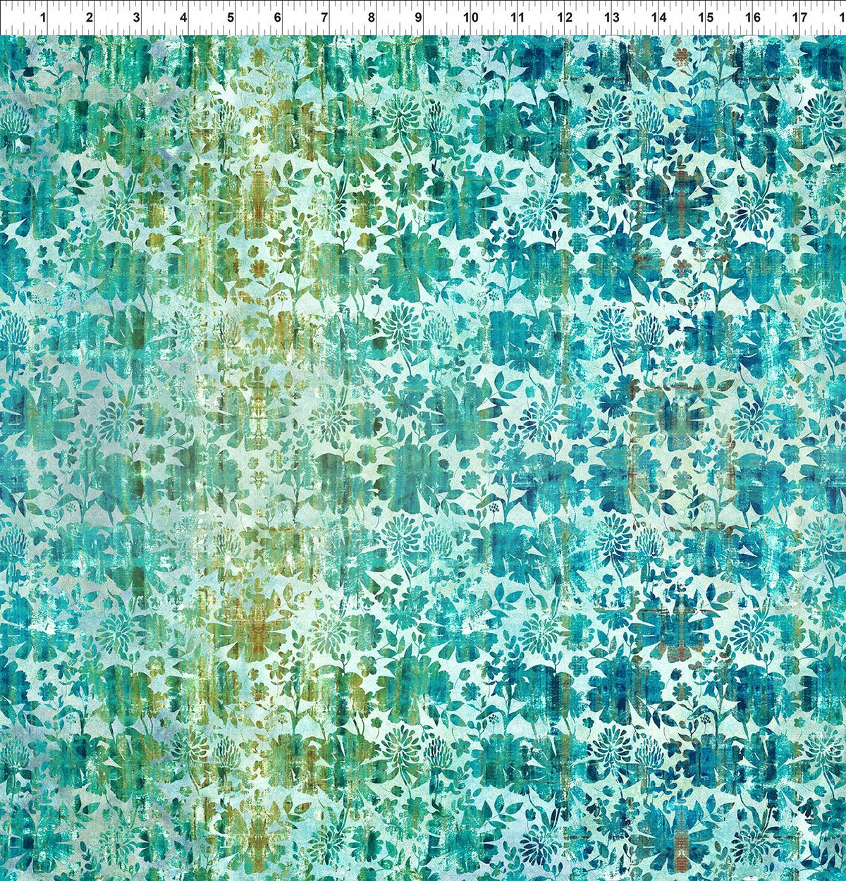 Evanescence Grunge Floral Teal