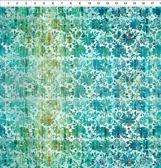 Evanescence Grunge Floral Teal