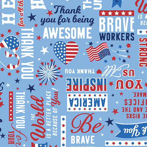 True Hero Words Medium Blue