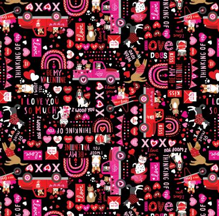 Black XOXO Words BEN072225