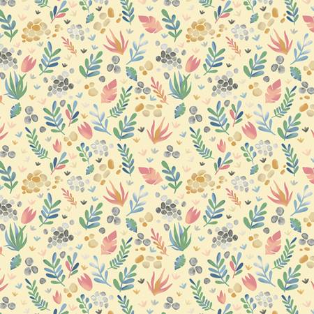 Baby Dino Flannel Little Landscape Light Yellow