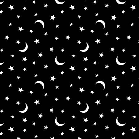 Black & Boo Black Little Stars & Moons Glows in the Dark