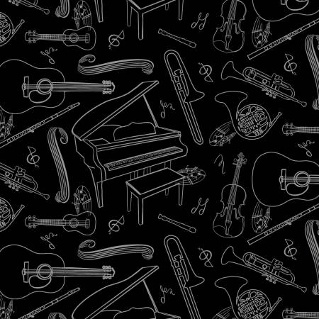 Making Music Music Etchings Black