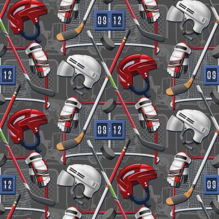 Ice Hockey Goal Time Charcoal