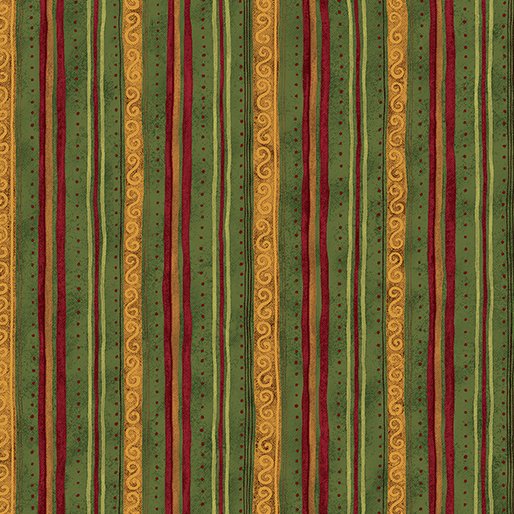 Star of Wonder Scroll Stripe Green