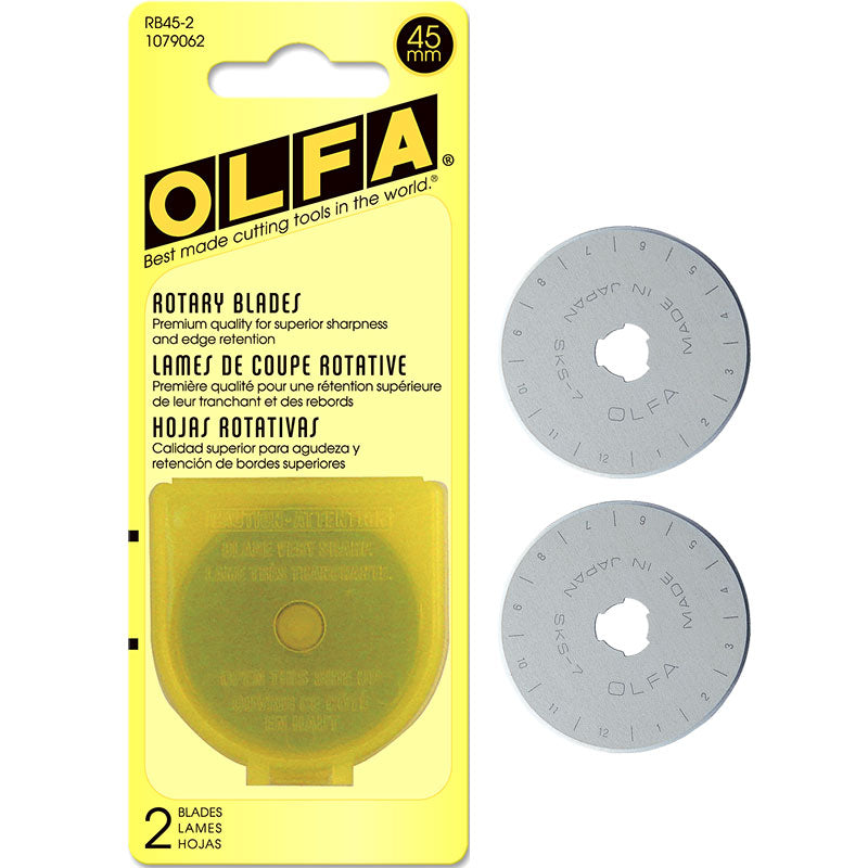 Olfa rotary blades 45mm 2 pack