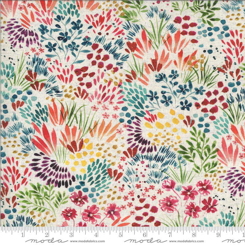 Moody Bloom Mochi Linen Natural Flower Bursts