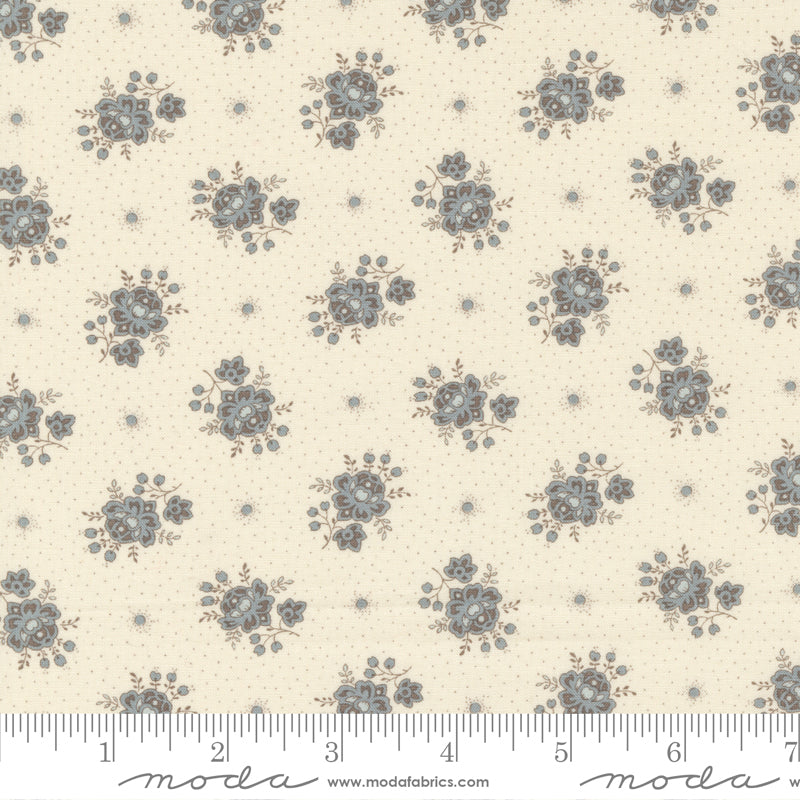 La Grande Soiree Pearl Ciel Blue Tossed Floral