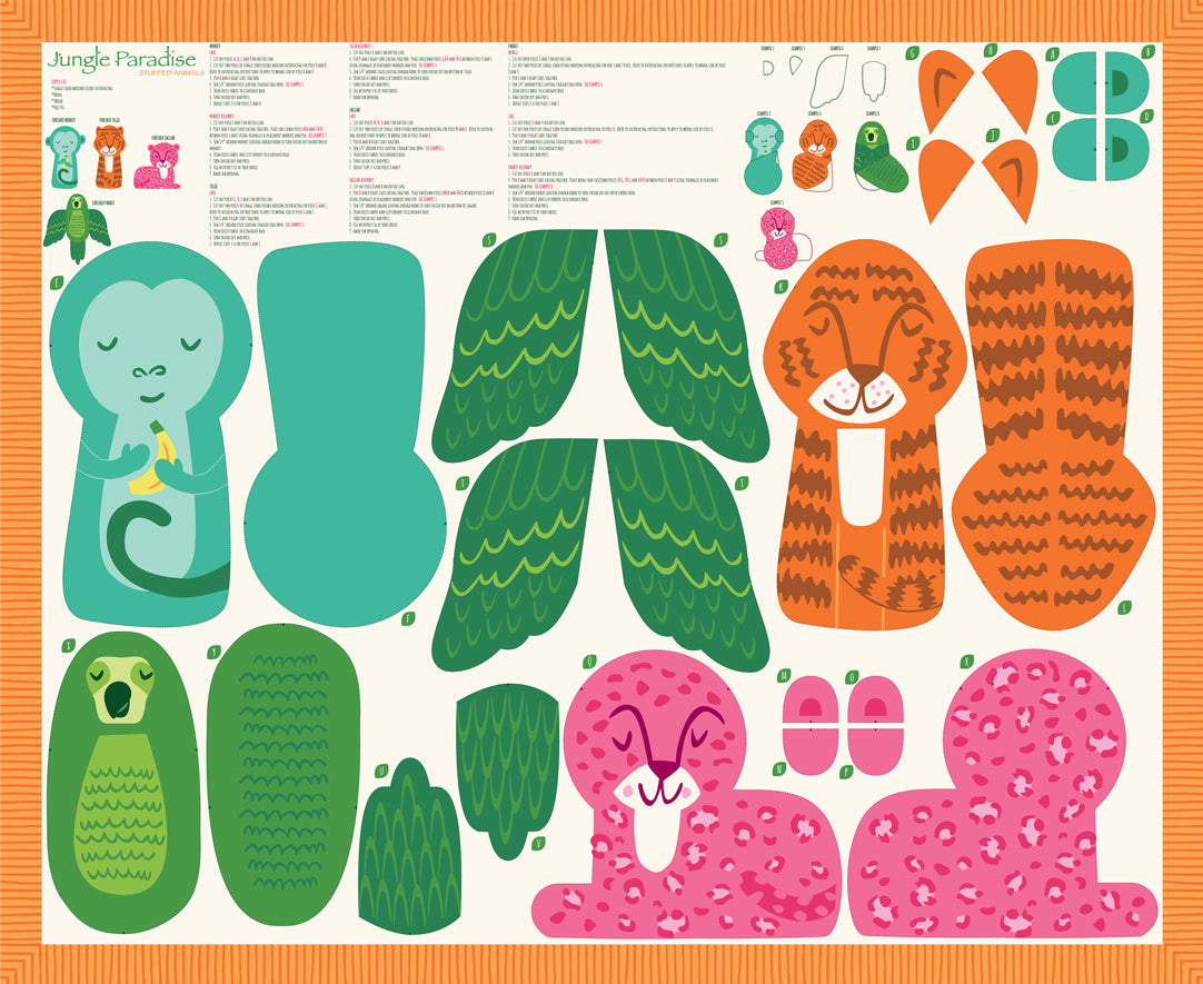 Jungle Paradise Multi Animal Panel