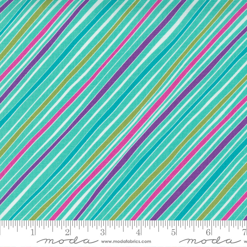Petal Power Awesome Aqua Stripe
