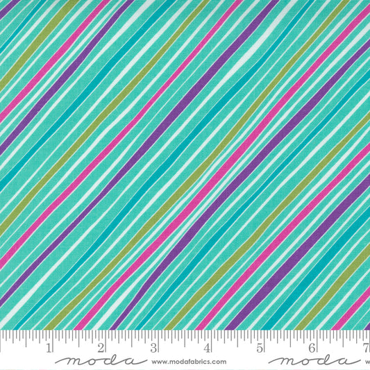 Petal Power Awesome Aqua Stripe