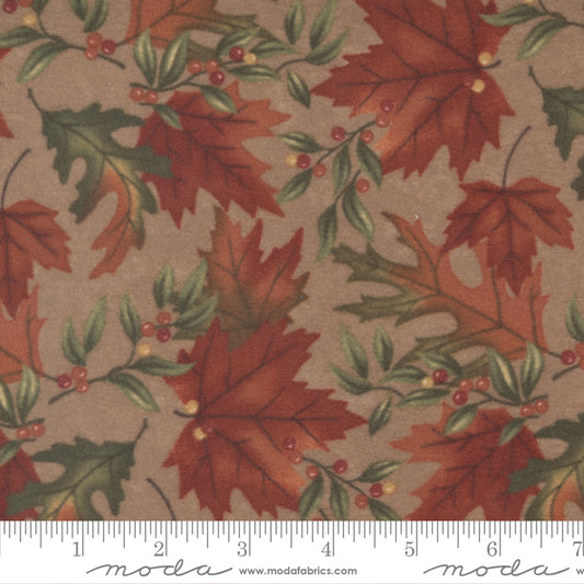 Fall Melody Flannel Tawny Lg Leaf