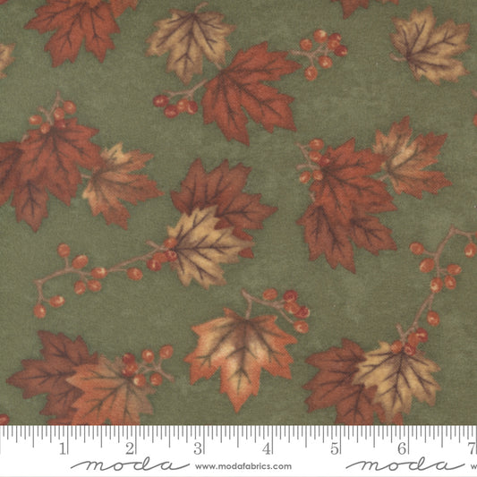Fall Melody Flannel Olive Med. Leaf