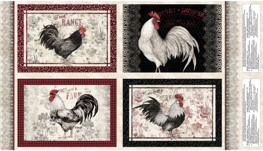 Proud Rooster Panel approx 24" x 42" EACH