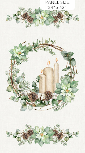White Linen Christmas Panel