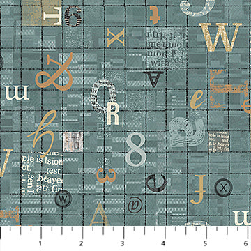 Grid Dk Teal Multi