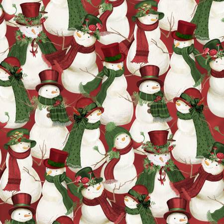 Woodland Snowman Red Packed Snowmen