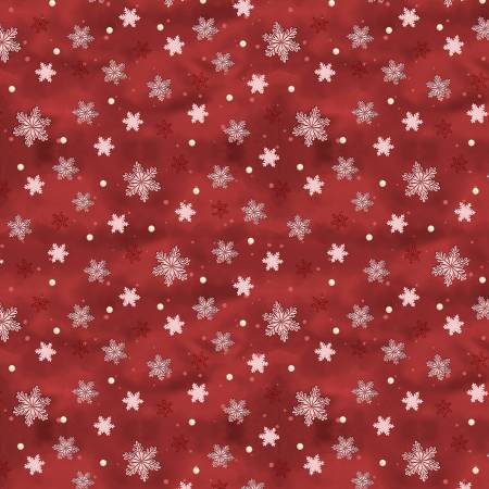 Woodland Snowman Red Snowflakes