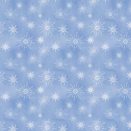 Let it Snow-man! Snowflakes All Over Light Blue