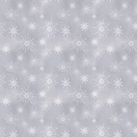 Let it Snow-man! Snowflakes All Over Gray