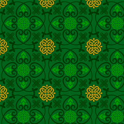 Irish Charm CELTIC MEDALLIONS GREEN