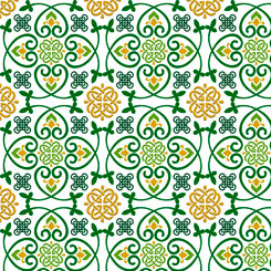 Irish Charm CELTIC MEDALLIONS WHITE