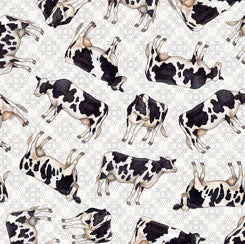Greener Pastures COWS WHITE