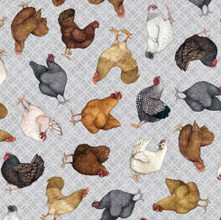 Greener Pastures CHICKENS GRAY