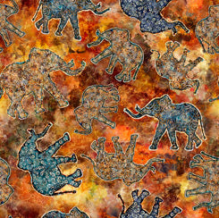 Savannah ELEPHANT TOSS Rust