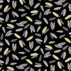 TEEPEE TRAIL - FEATHERS Black