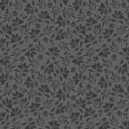 Scarlet Dreams Tonal Leaves Black