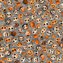 A HAUNTING WE WILL GO - SKULL & PUMPKIN TOSS