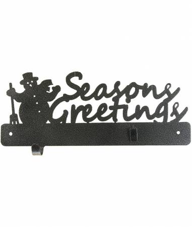 12in Seasons Greetings Hook and Clip Holder Charcoal