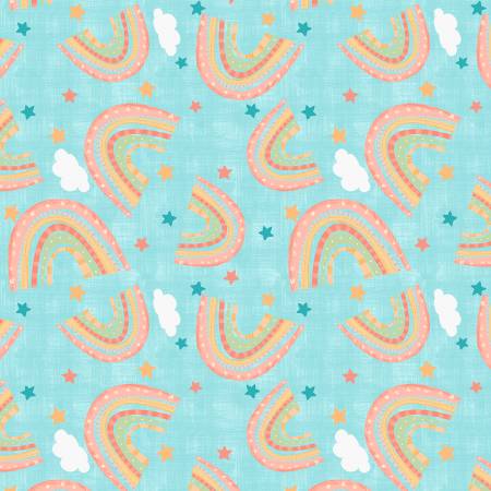 Rainbow Dreams Blue Rainbows Toss WP040826