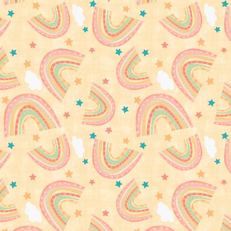 Rainbow Dreams Yellow Rainbows Toss WP040826